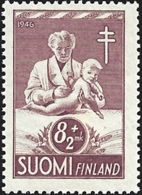 1946 Tuberkuloosi merkki 8 + 2 mk ** LaPe 316