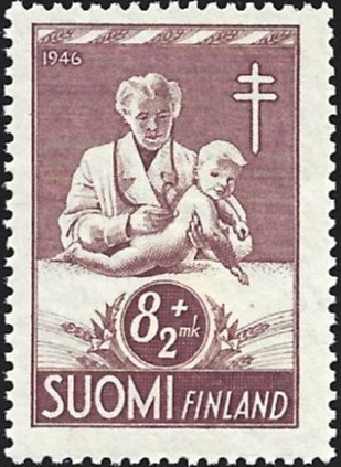 1946 Tuberkuloosi merkki 8 + 2 mk ** LaPe 316