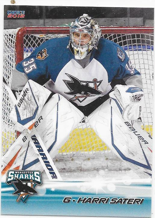 2011-12 Worchester Sharks #1 Harri Säteri Tappara farmi MV