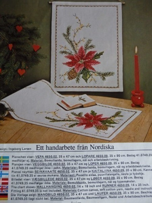Ristipistomalli liinaan kaunis joulutähti Nordiska