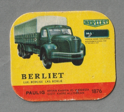 Berliet Paulig kahvilappu kahvikuva