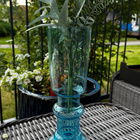 Riihimäen Lasi turkoosi maljakko 27 cm – vintage Suomi - pikkukuva 3