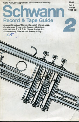SCHWANN RECORD & TAPE GUIDE - KIRJA 2