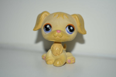 Littlest pet shop koira LPS kultainen noutaja keltainen