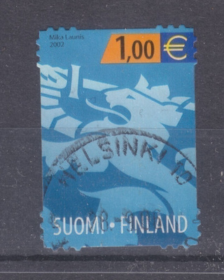 2002 1€ leijonamerkki loistoleimaisena
