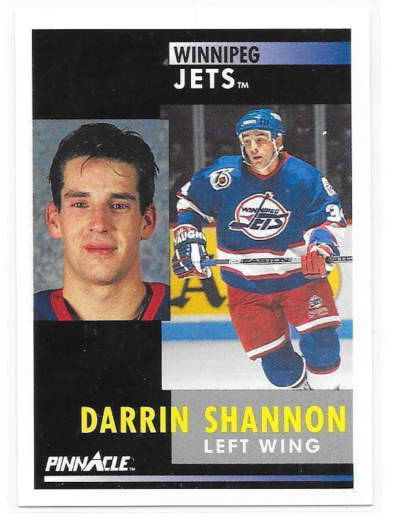 1991-92 Pinnacle #243 Darrin Shannon Winnipeg Jets
