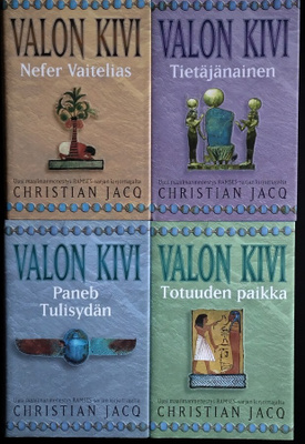 Christian Jacq: Valon kivi 1-4/4 (sid. Gummerus 2000-2002)
