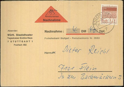 BRD Mi 501 postiennakkokirje
