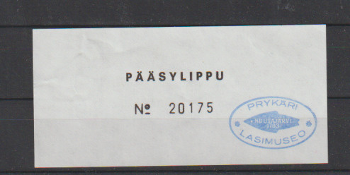 PÄÄSYLIPPU, PRYKÄRI LASIMUSEO, Nuutajärvi