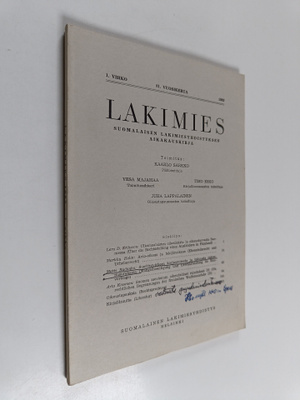 Lakimies 1/1983 : Suomalaisen lakimiesyhdistyksen aikakau...