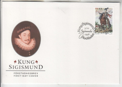Ruotsi  FDC 1998  Kuningas  Sigmund