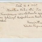 Postileima, II As, Vanha kortti leimattu 16.8.1932, LUE - pikkukuva 2