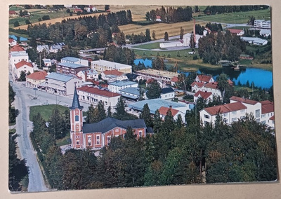 Suonenjoki 3641, kirkko, keskustaa, T:mi Karhumäki, el 1972