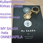 KALEVALA, MY SAAGA-heloja, kirkas pronssi, RASIA & kk-lappu - pikkukuva 2