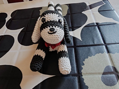Marimekko vintage virkattu koira