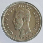 Ruotsi 2 Kronor 1934 Hopea. Kiiltää kuin UNC. - pikkukuva 2