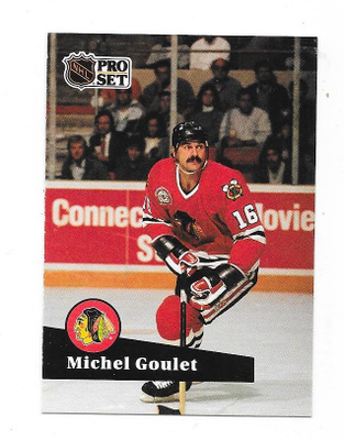 1991-92 ProSet #50 Michel Goulet Chicago Blackhawks