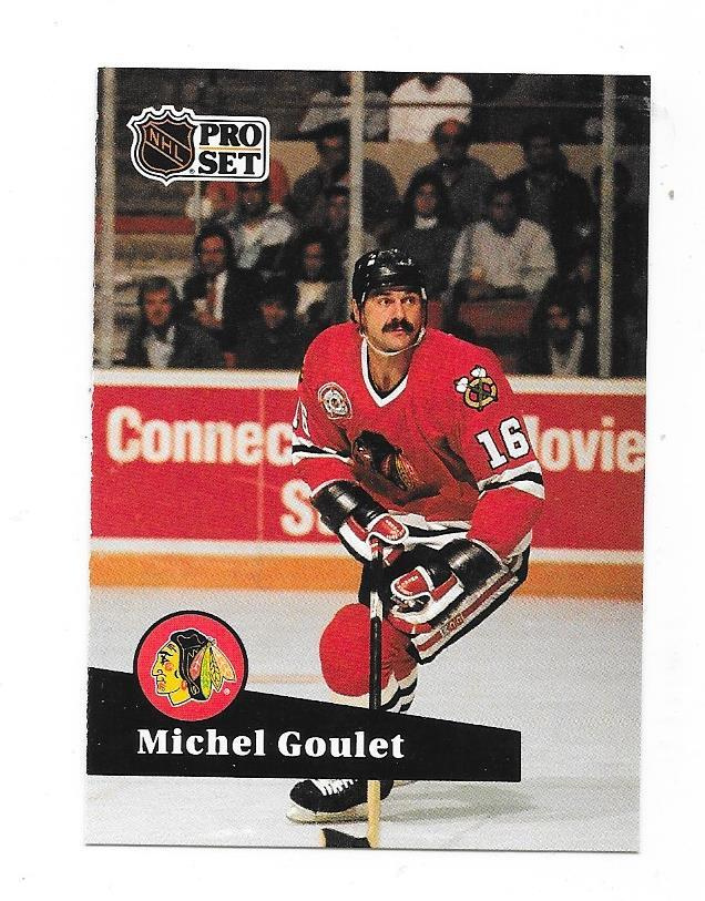 1991-92 ProSet #50 Michel Goulet Chicago Blackhawks