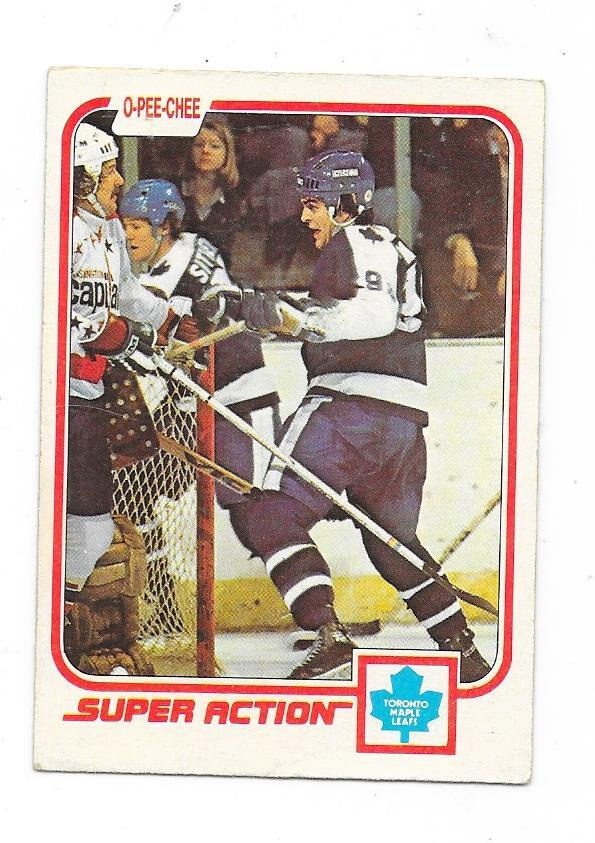 1981-82 OPC #311 Wilf Paiement , Toronto Maple Leafs goonie