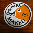 hihamerkki n.8cm ommeltava mikkeli sm - pilkki 1978 - pikkukuva 1