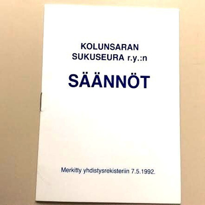 Kolunsaran Sukuseura r.y.:n Säännöt