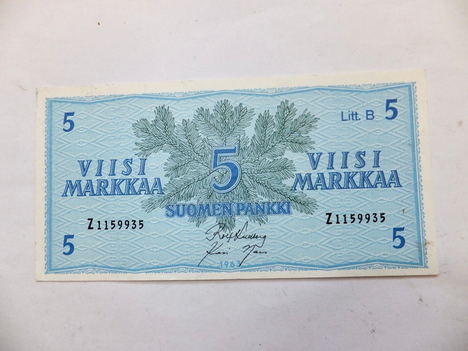 5 mk 1963 Litt B Z-sarja PAKKASILEÄ