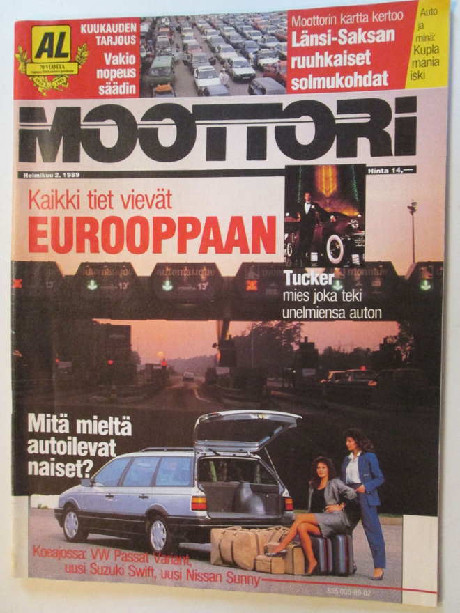 MOOTTORI LEHTI 2 / 1989 SISÄLLYLUETTELOT KUVISSA