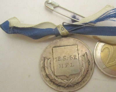 VANHA palkinto Mitali HPL Poliisi Helsinki? Hämeelinna? 1962