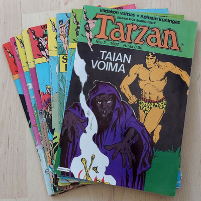 Tarzan : 9kpl lehtiä v. 1987 Ei postikuluja!