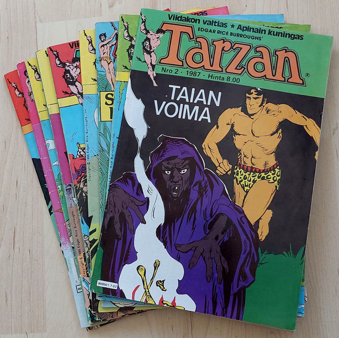 Tarzan : 9kpl lehtiä v. 1987 Ei postikuluja!