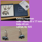 HOPEINEN KK KARHU-korvakorut JA / TAI sormus, ( EI RIIPUS) - pikkukuva 1