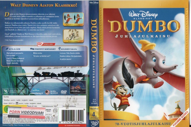 DUMBO	(24 165)	-FI-	DVD			70v juhlajulkaisu,