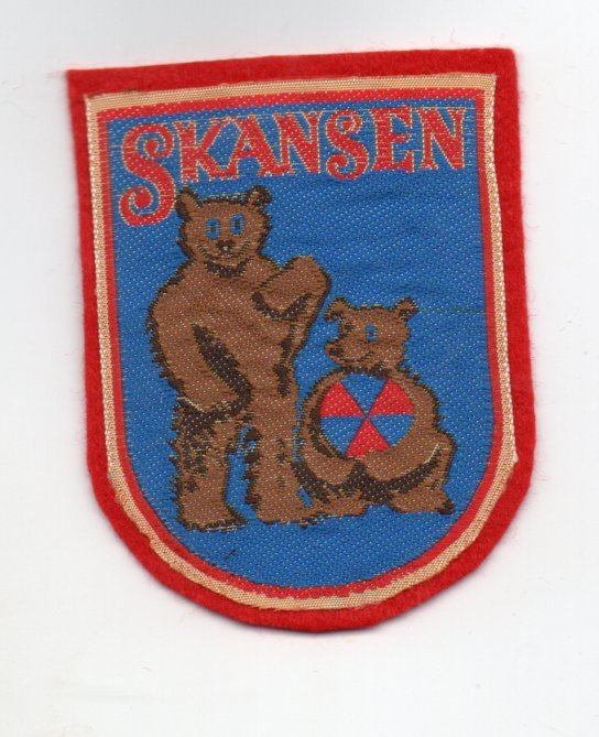 Ruotsi:  Skansen (matkailu/hihamerkki, kangasta)