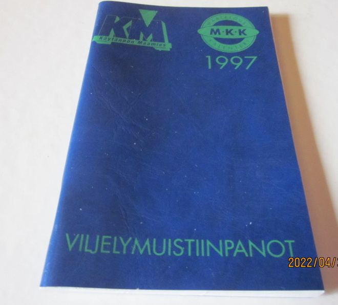 Maatalouskalenteri v.1997
