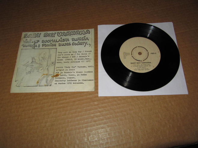 Baby Boy Varhama 7" EP Suomalaista Bluesia,PS+SANALIITTEET!