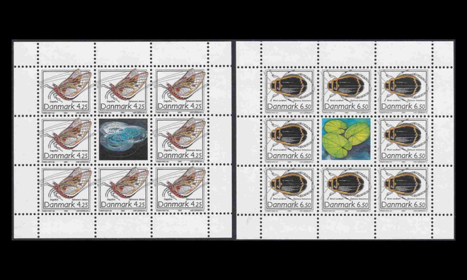 Tanska 1338-9kb ** Harvinaisia hyönteisiä (2003)