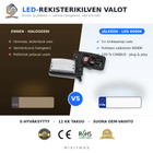 Nissan LED rekisterikilven valot — kirkkaan valkoinen 6000 - pikkukuva 1