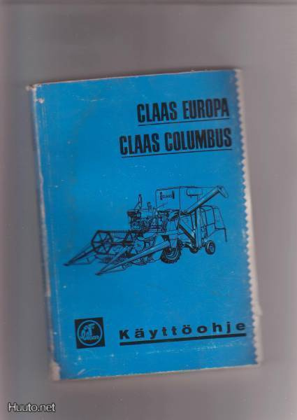 Claas , Europa / Columbus, käyttöohjekirja , 1966.
