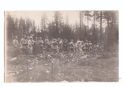 VANHA Valokuva Suojeluskunta Kuopio n. 1919 Ammunta