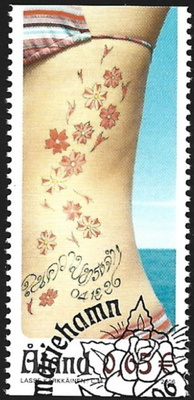 Åland 2006  ÅV 17 Tatuointeja  0,65 € EP leima LaPe 271
