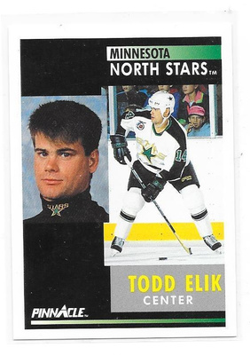 1991-92 Pinnacle #264 Todd Elik Minnesota North Stars