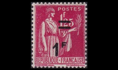 Ranska 485 ** Päällepainama 1/1.25 Fr (1940)