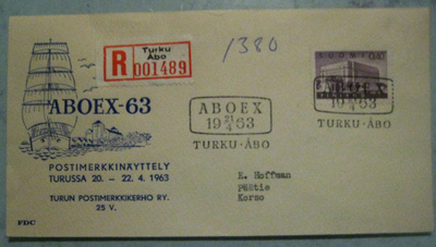 FDC-Postimerkkinäyttely Yleismerkki 21.4.1963 (112)