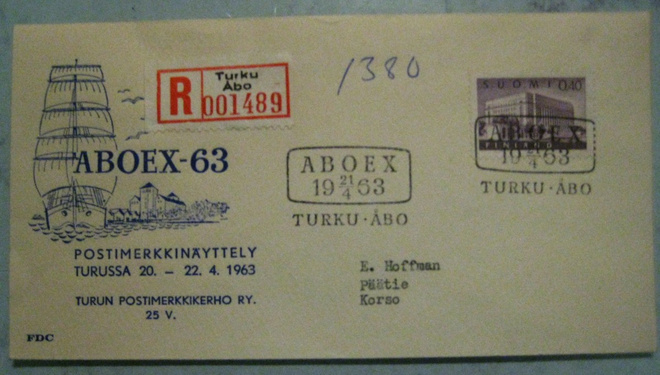 FDC-Postimerkkinäyttely Yleismerkki 21.4.1963 (112)