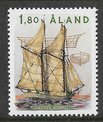 Purjelaivoja 1988 1,80mk (LAPE 28) **