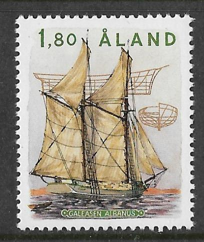 Purjelaivoja 1988 1,80mk (LAPE 28) **