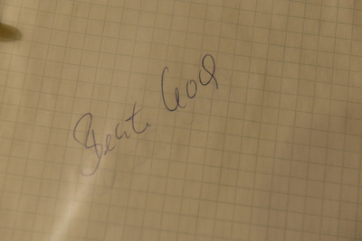 Beate Koch nimikirjoitus paperilla