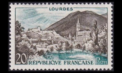Ranska 1186 ** Maisemia Lourdes (1958)