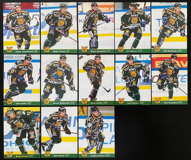 Ilves Team Issue kortteja (13 erilaista)