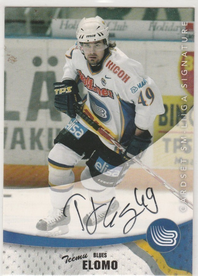 2004/05 Cardset  Signature Teemu Elomo , Blues